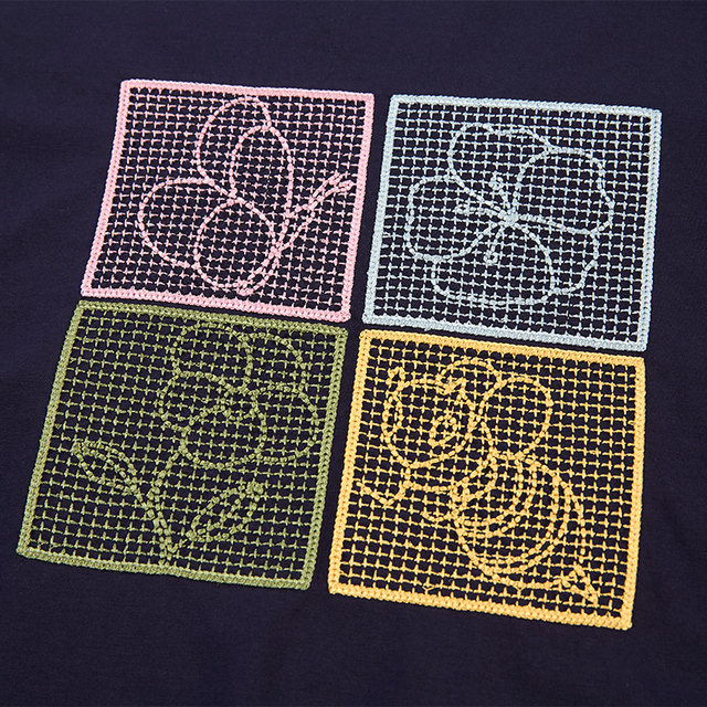 Milanden middle-aged and elderly mother's clothing 2025 autumn new round neck fashionable embroidered knitted T-shirt women's long-sleeved thick