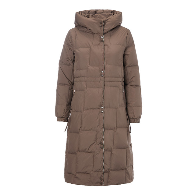 Milanden middle-aged and elderly mother's clothing 2025 winter new fashion hooded mid-length down jacket windproof and warm