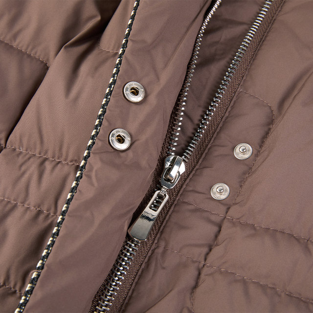 Milanden middle-aged and elderly mother's clothing 2025 winter new fashion hooded mid-length down jacket windproof and warm