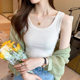 Douyin hottest versatile anti-exposure sleeveless inner bottoming suspender vest for women in summer slim fit and slim outside wear
