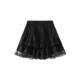Lace fluffy cake short skirt for women in autumn new large size fat mm high waist slim small a-line gauze skirt 98060