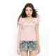 Biggold pink y2k shoulder sleeve short -sleeved T -shirt women's jersey hot girl slim American summer V -neck top top
