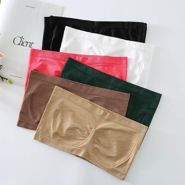
Cloth steel ring strapless strapless sports bra large size women's seamless imitation steel ring wrap breast one-line foreign trade female angel