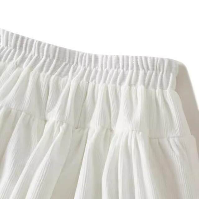Lace fluffy cake short skirt for women in autumn new large size fat mm high waist slim small a-line gauze skirt 98060