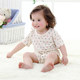 Silver ceramic silk children's silk short-sleeved suit Double-sided silk knitted fabric mulberry silk children's clothing 5 sizes available
