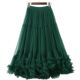 Mesh large skirt for women 2024 autumn and winter retro splicing dance skirt elastic waist fairy skirt fluffy skirt