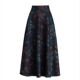 Half-length skirt A-line high-waisted mother skirt temperament skirt zipper autumn and winter sling skirt retro women's pattern skirt