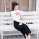 versatile mid-length half-body new slit long skirt black skirt 2024 half-skirt high-waisted skirt women's step

