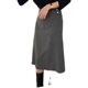 
Temperament retro solid color wool wool skirt 2022 winter high-waist slim gold button mid-length A-line wool skirt