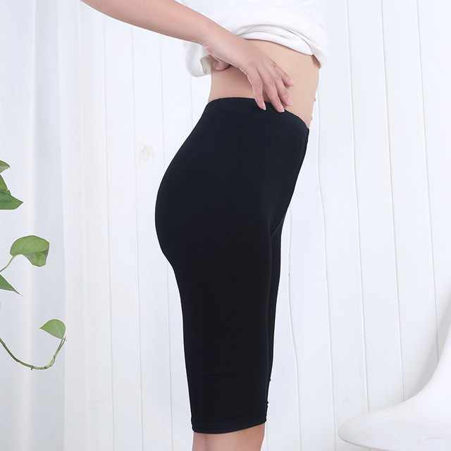 2018 summer thin large size women's clothing anti-exposure Modal base five-point safety pants for women plus fat mm shorts
