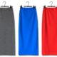 Spring and summer fashion slit long skirt half-length skirt pure cotton mid-length skirt high waist pencil skirt hip-covered one-step skirt large size
