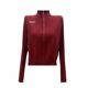Christmas red half turtleneck zipper sweater cardigan for women 2024 new autumn and winter slim short knitted jacket