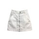 
Anti-exposure white zipper denim skirt for women in spring and summer 2021 new high-waisted slim big pocket hip skirt