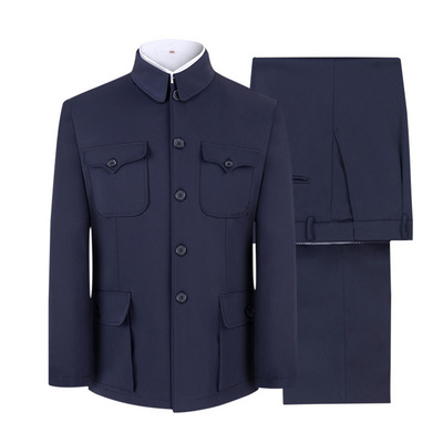 Summer single -layer thin Zhongshan pretend to be middle -aged and elderly suits elderly people clothes Dad pretend to be a grandfather jacket
