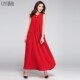 Sweet chiffon sleeveless dress for spring and summer new high-waisted lace collar sweet chiffon sleeveless dress slim butterfly lace-up skirt