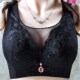Kiki -no steel ring tube top sexy lace embroidered women's underwear thin cup large size large chest fix
