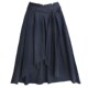 The Japanese literary autumn and winter slim pleated skirt with black lace-up style versatile mid-length A-length skirt