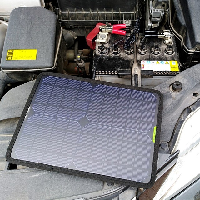 Car solar charger car motorcycle battery cell phone charging board treasure anti-loss power 12V5V