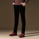 Autumn and winter corduroy men's pants winter men's casual pants plus velvet thickened strip velvet pants slim-fitting small feet long pants men