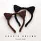 Korean hair jewelry cute cat hair hoop fluff sweet cat ears hair accessories wash face mask beam hair
