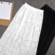 High-waisted large-size slim A-line medium-length spring, autumn and winter women's hollow lace skirt