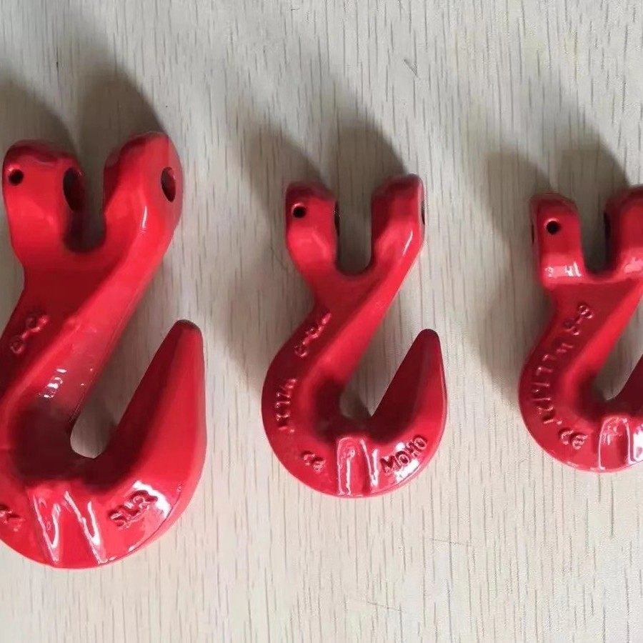 Lifting steel pipe hook large open hook ring eye hook sheep horn cargo hook rotating hook hanging ring driving crane crane