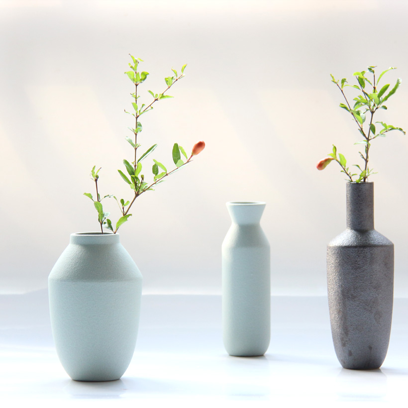 Chi-Yi En vase hand-made retro crude ceramic flowers pottery flowers in the Zen tea table flower art set pieces