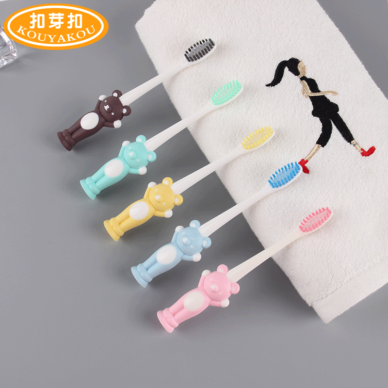 8 cartoon childrens toothbrush bamboo charcoal soft-haired silicone cute clean teeth brush toothbrush