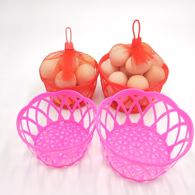 Red plastic egg small basket egg small box egg basket egg net pocket egg basket a lot