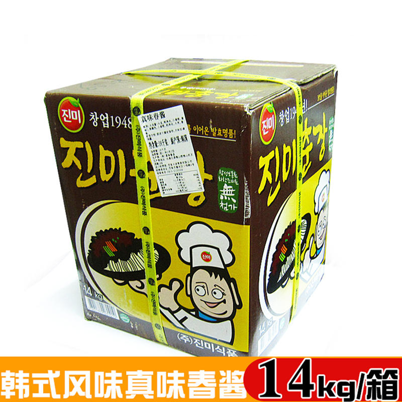 整箱韩国真味春酱炸酱面用炸酱 韩国风味真味春酱黑酱14公斤