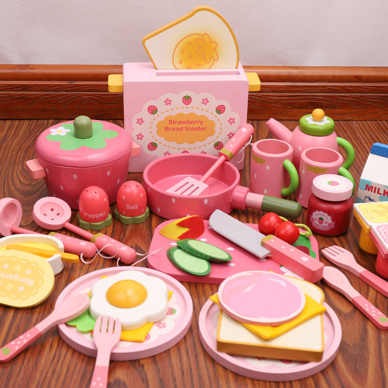 Home kitchen toy set simulation hot pot bread machine boys and girls kindergarten childrens kitchen present birthday gift