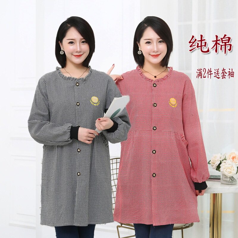 Hooded back-wearing apron adult bib advertising features cotton print textile whole body hairdressing hotel old-fashioned beautiful spring