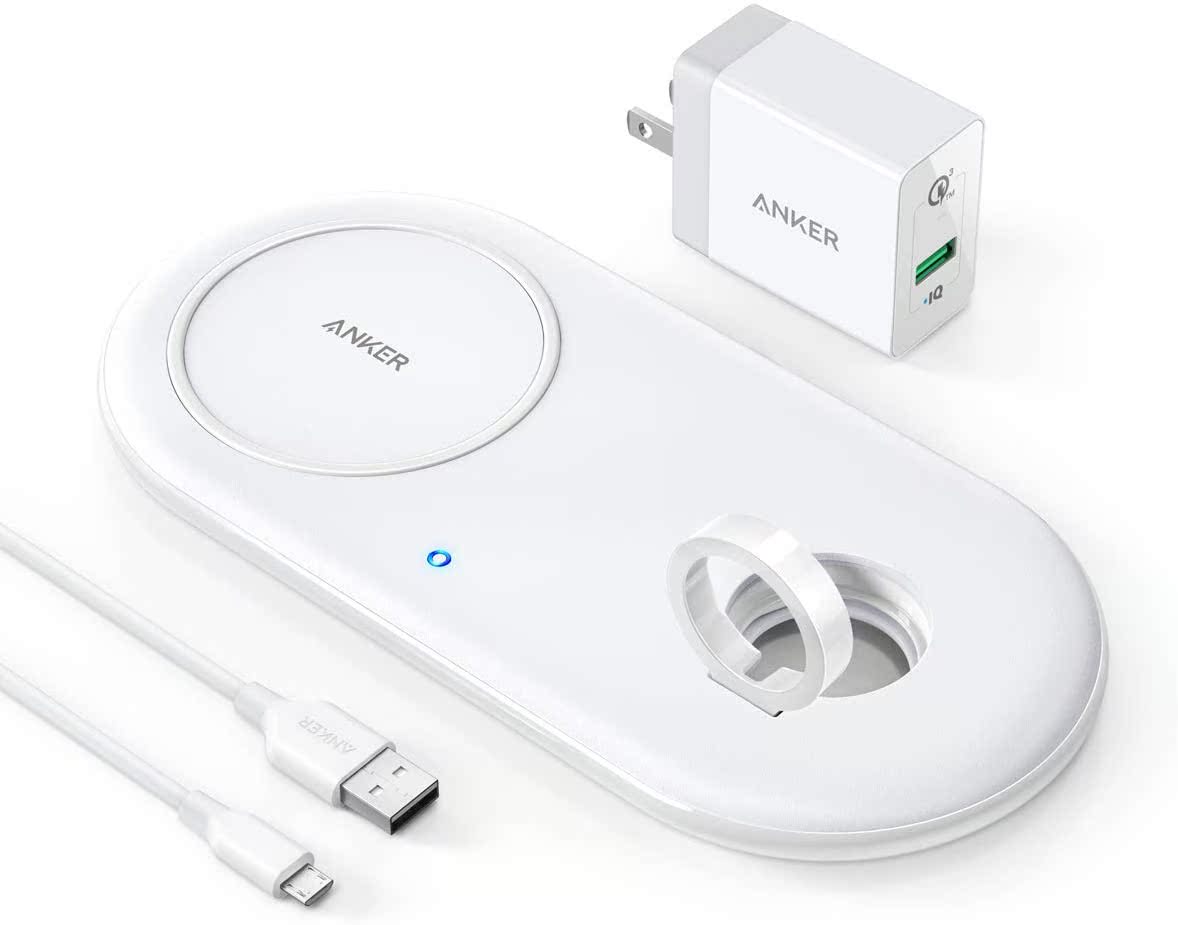 The Anker PowerWave plus Pad 2-in-1 charger A2570 is available for Apple Watch iPhon