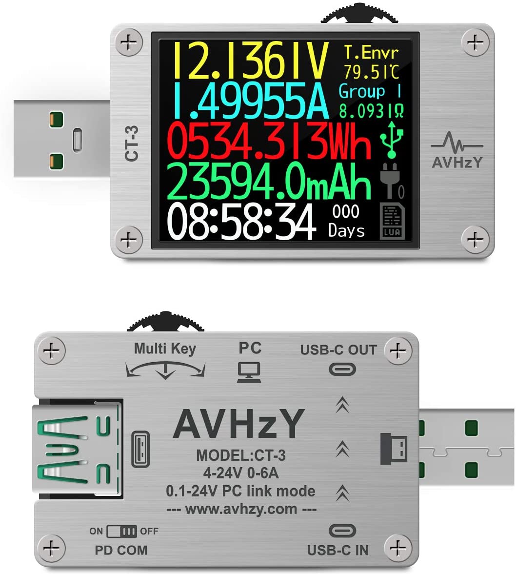 USB Power Meter USB 3.1 Tester Digital Multimeter Current Te