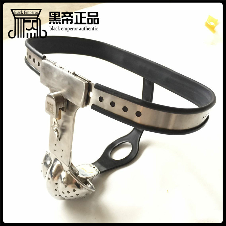 Black Emperor stainless steel T-type chastity with alternative adult sex toy sm toys sm teaching tool metal chastity lock CB