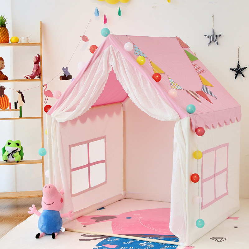 Childrens tent indoor princess small house bed god solid wood game house dream small castle