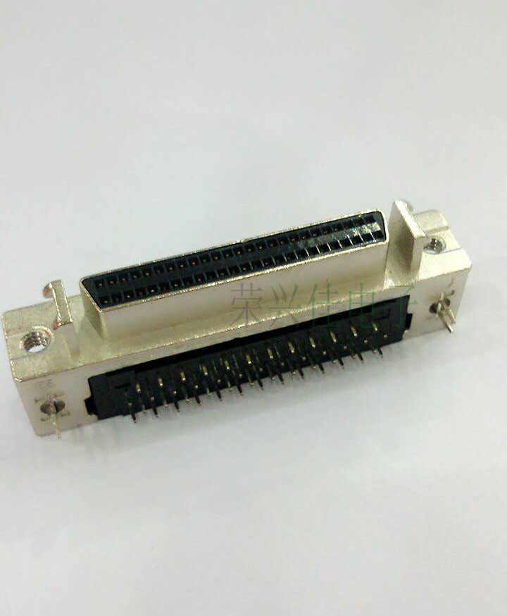 Off-the-shelf SCSI connector DB pin 90 degree bend SCSI-50P bending female elbow HPDB