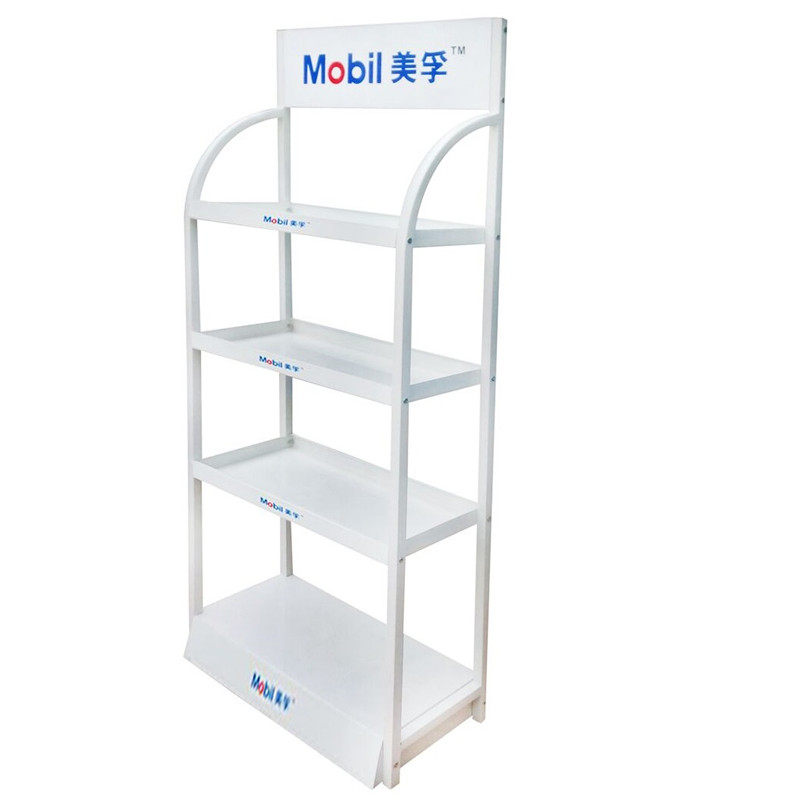 Mobil lubricants shelf Mobil oil rack Mobil metal oil display cabinet Beijing Mobil oil shelf spot