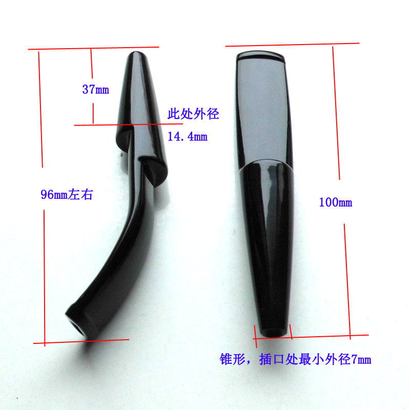 DIY maintenance creative heather wood pipe accessories 3MM filter element large thick pipe pipe nozzle bite mouth army flat cone