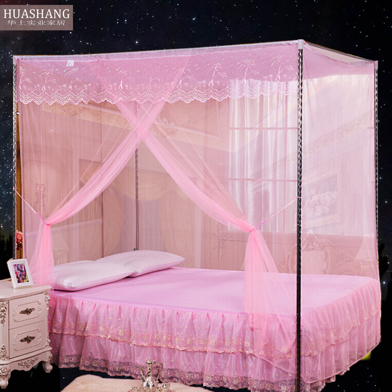 Single-door palace mosquito net 1 meter 5 bed 1 .8m-print net 2 meters queen bed traditional old-fashioned wearing rod home dust-proof top dense