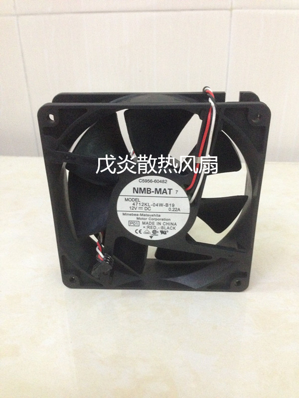 Original For NMB 4712KL-04W-B19 12032 double ball bearing fan 12CM ultra-durable fan