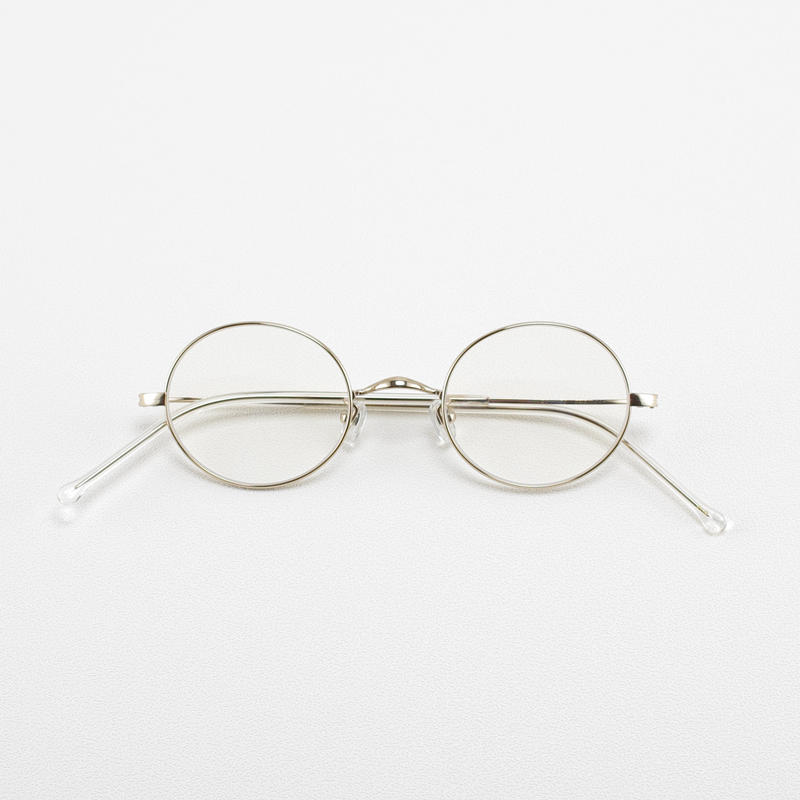 44mm镜宽超迷你小框眼镜 日本金浅色椭圆形纯钛眼镜架 高度近视女