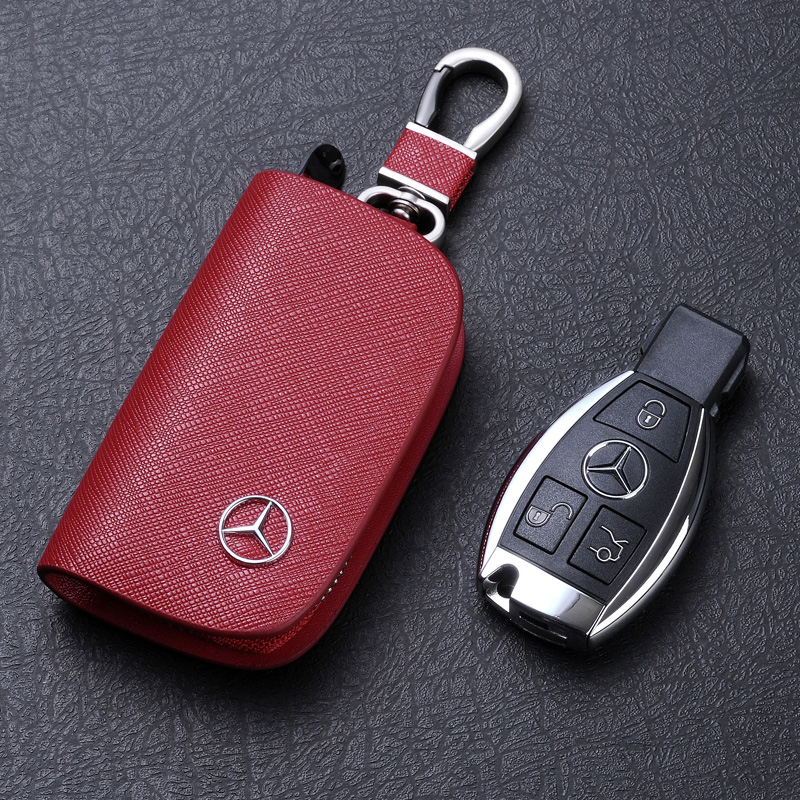 Mercedes car key bag mens and womens GM c200l new E-Class e300S350 gla leather car key protection case