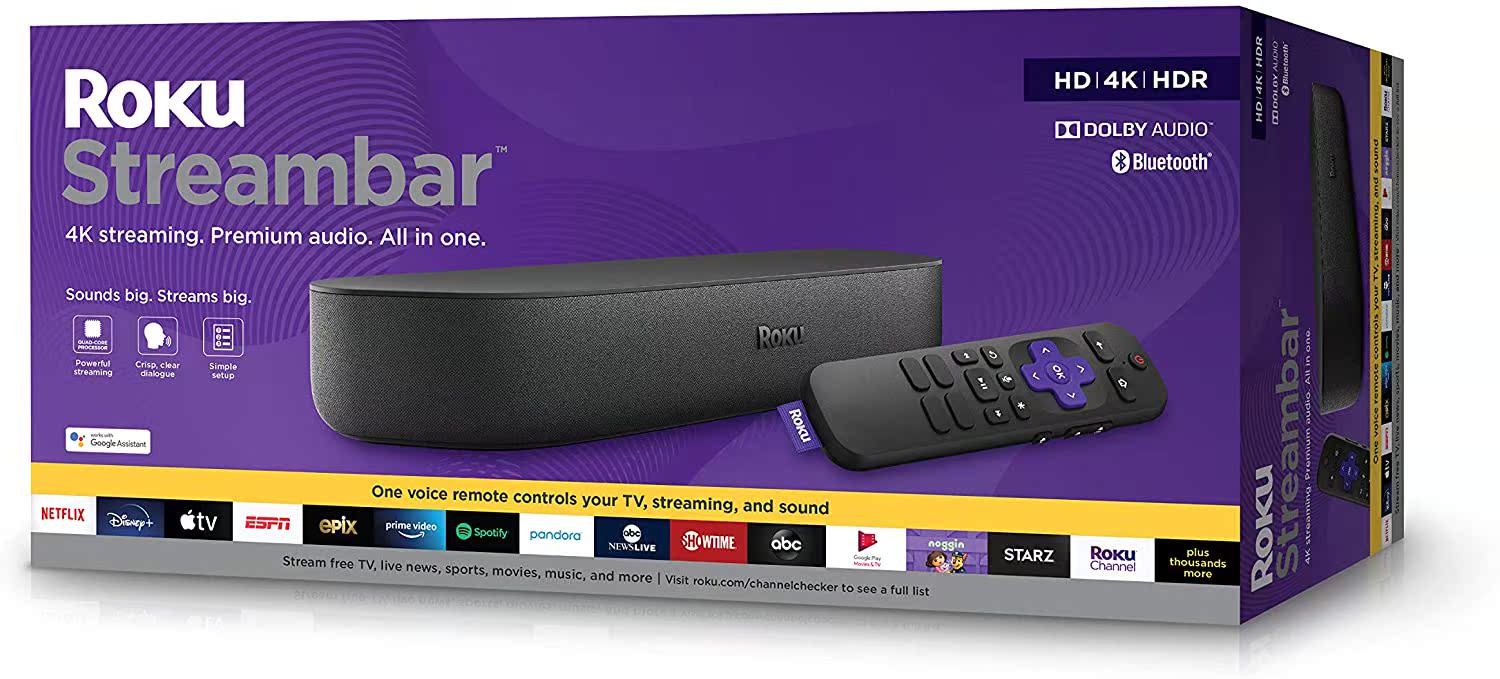 Player Roku Streambar 4K HD HDR Streaming Media Playe Premiu