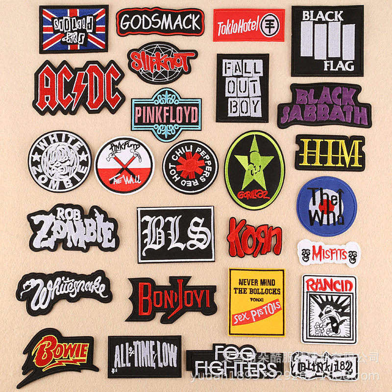 Letter English sewing cloth patch cloth patch patch cut hole repair paste decoration a hundred fashion fashion fashion brand clothes post