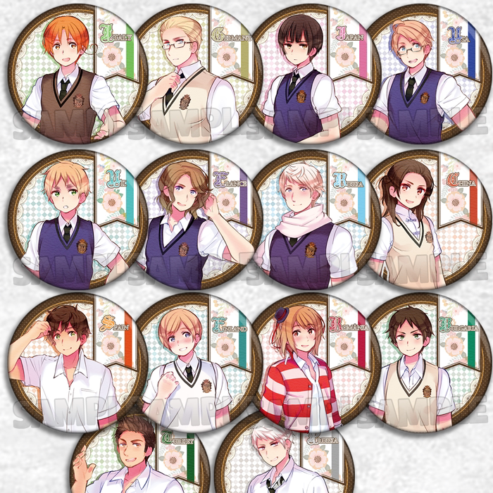 黑塔利亚动漫徽章胸章二次元周边吧唧挂件俄罗斯中国日本美国英国