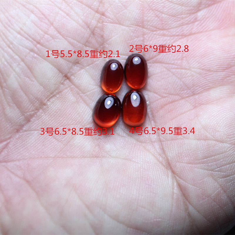 L natural orange pomegranate bare stone egg face oval