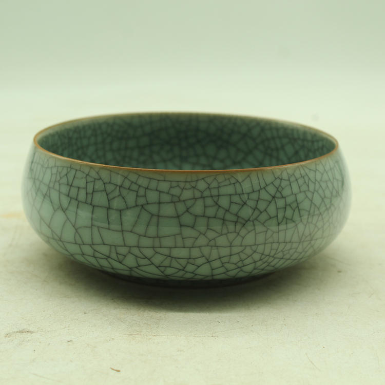 宋哥窑龙泉青釉窑变开片裂纹釉笔洗水洗仿古瓷器古玩古董居家摆件