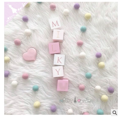 Nordic star felt ball pendant creative home decoration wall pendant ornament macaron ball string