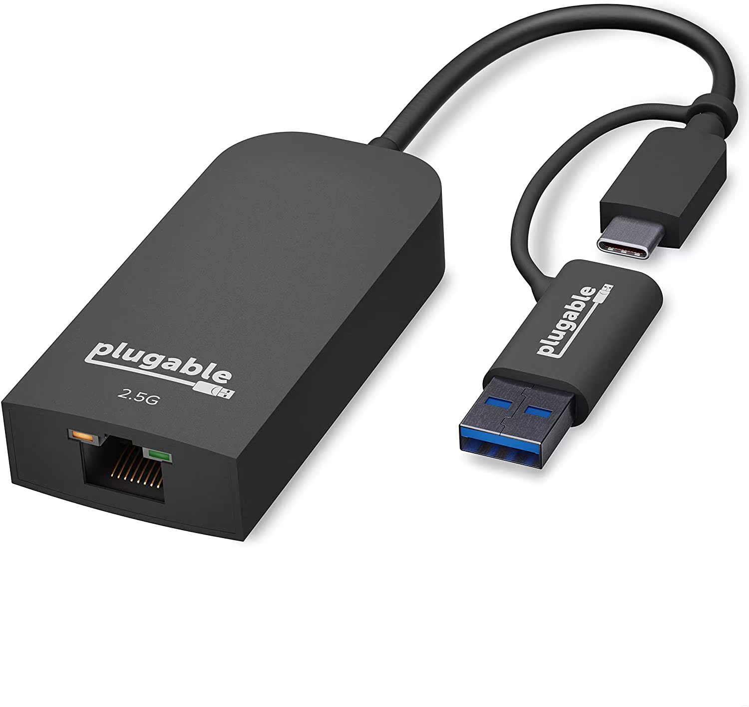 Plugable matcher USBC-E2500 2.5G USB C and USB to Ethernet
